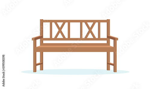 Park bench illustration in flat style © Biscotto Design