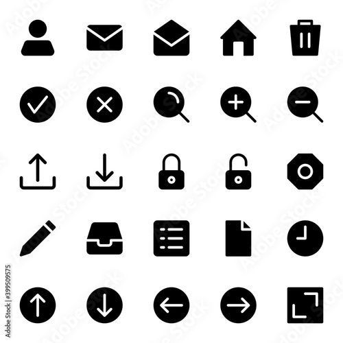 User and Essential UI Icon in Solid Style. Good for website, app mobile and any purpose