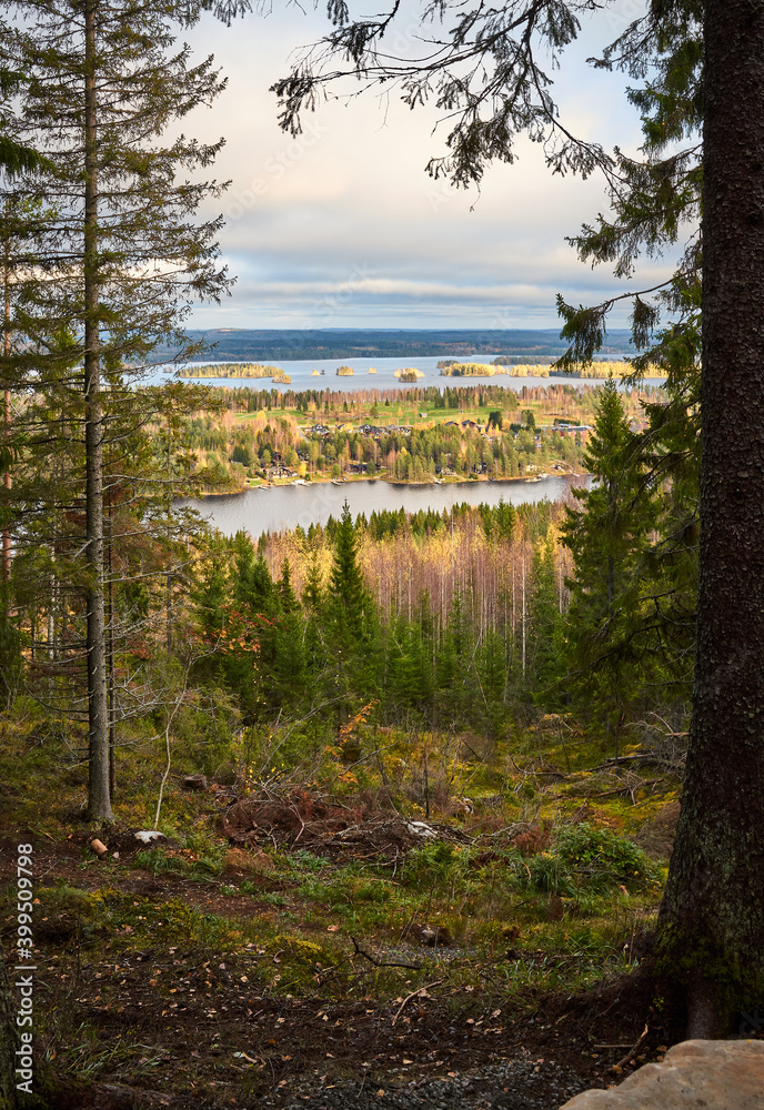 Beautiful view from mountain in autumn Beautiful view from mountain in autumn