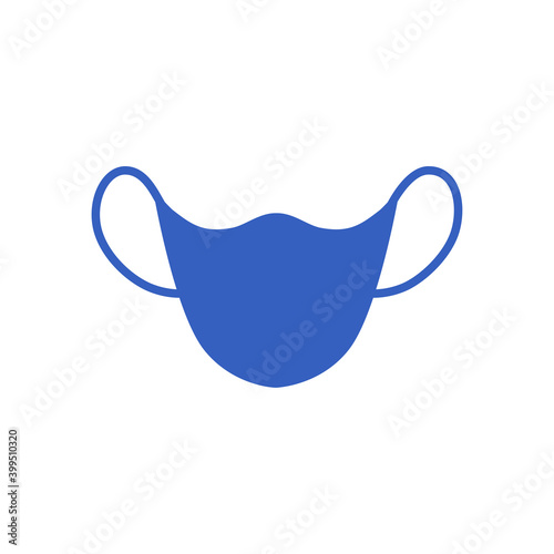 Medical mask isolated on a white background. Vector illustration in flat style.