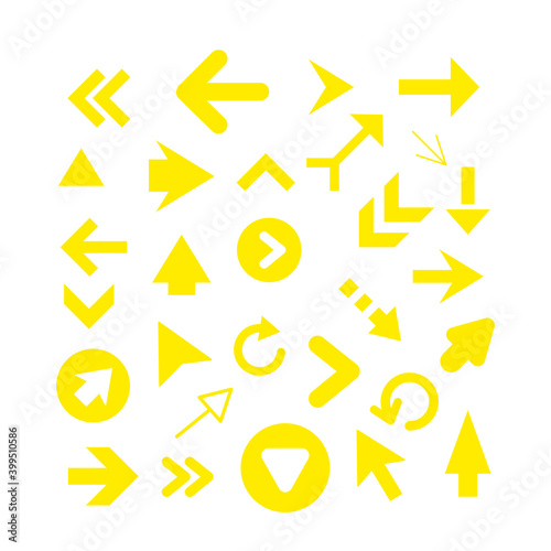 Arrow icon set isolated on background. Trendy vector collection. Different arrow icons in flat style. Creative arrows template for web site  app  graphic design  ui and logo. Arrow vector symbol
