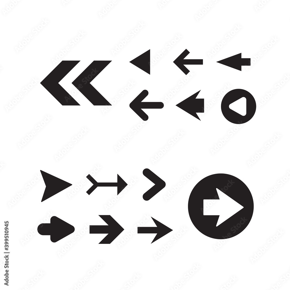 Arrow icon set isolated on background. Trendy vector collection. Different arrow icons in flat style. Creative arrows template for web site, app, graphic design, ui and logo. Arrow vector symbol Arrow icon set isolated on background. Trendy vector collection. Different arrow icons in flat style. Creative arrows template for web site, app, graphic design, ui and logo. Arrow vector symbol