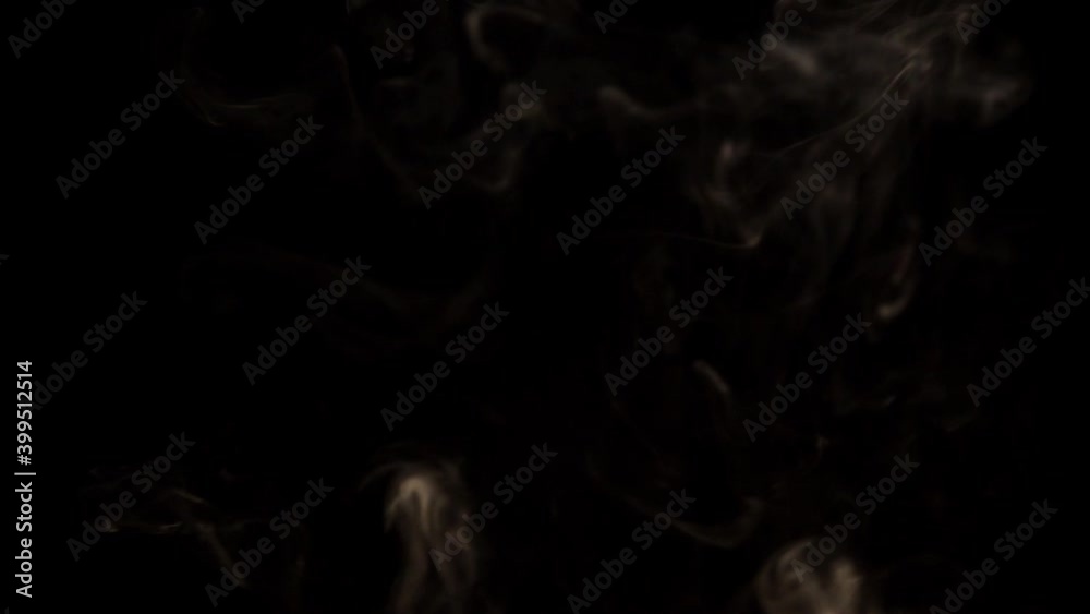White smoke on a black background. Smoke overlay on a black background. Smoke background.