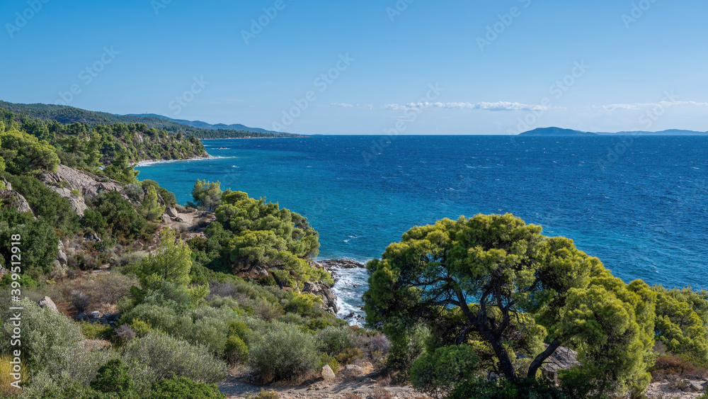 Aegean sea coast of Greece