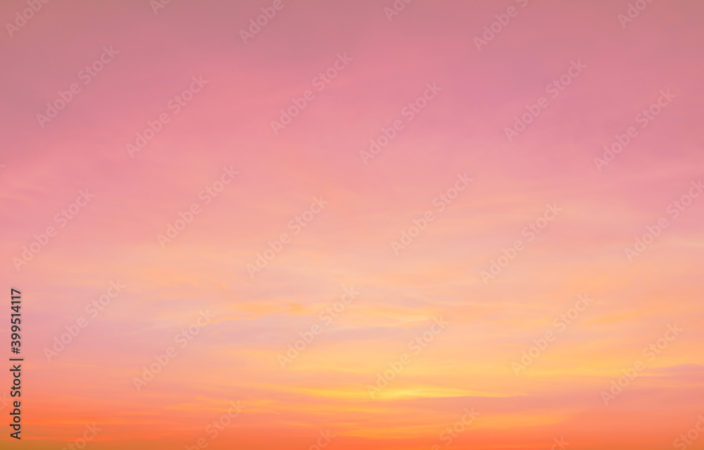 sky,Beautiful sunset sky,Pastel color pink and purple sky at sunset, Abstract fantasy aerial view pastel background, Pink sunlight on sweet colorful sky and purple cloud before sunset