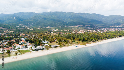 Aegean sea coast in Asprovalta, Greece photo