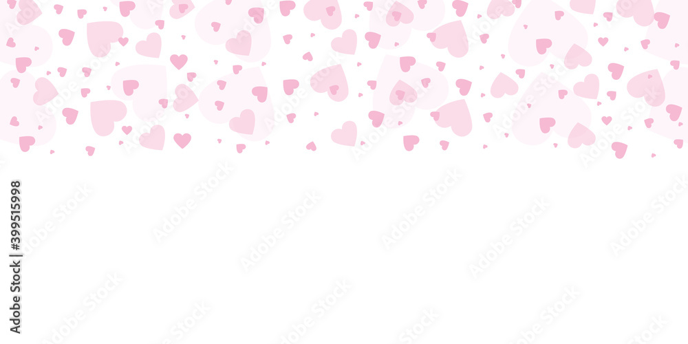 pink heart confetti on white background vector illustration EPS10