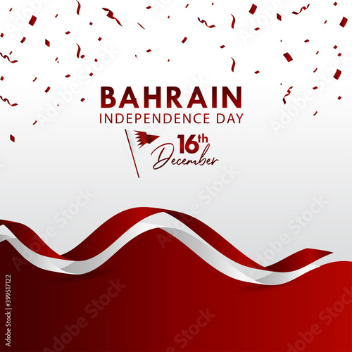 Bahrain Independence Day Vector Design For Banner Print and Greeting Background