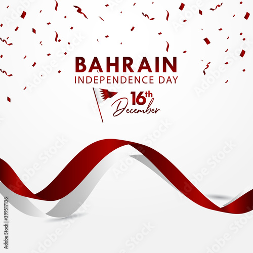 Bahrain Independence Day Vector Design For Banner Print and Greeting Background