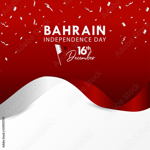 Bahrain Independence Day Vector Design For Banner Print and Greeting Background