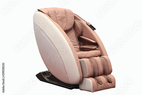Modern massage chair isolated on white background