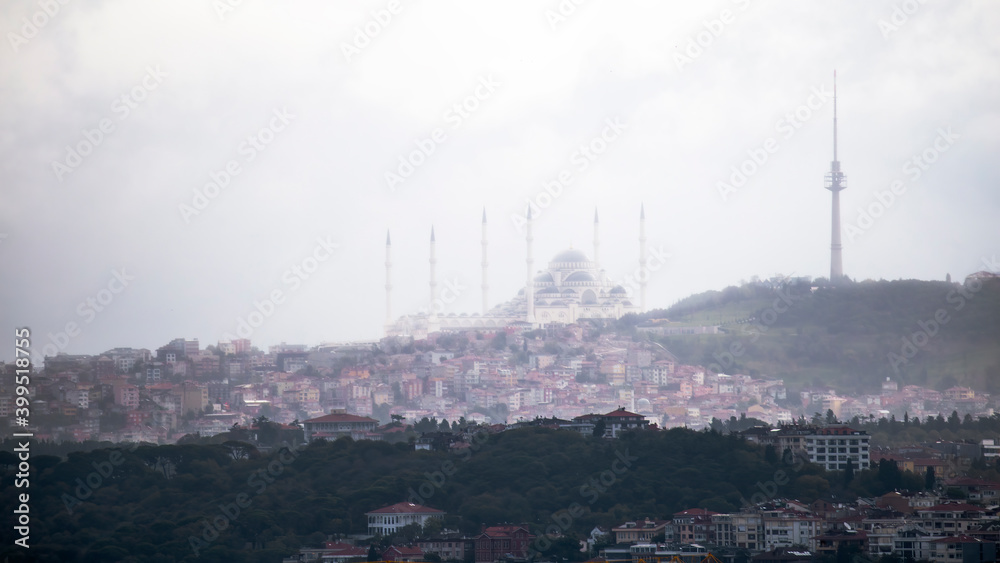 Camlica Mosque on the hill, Istanbul, Turkey