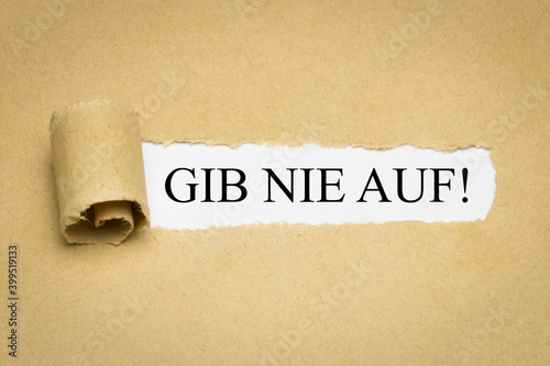 Gib nie auf! photo