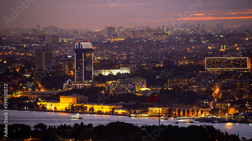 View of the Istanbul at night, Turkey