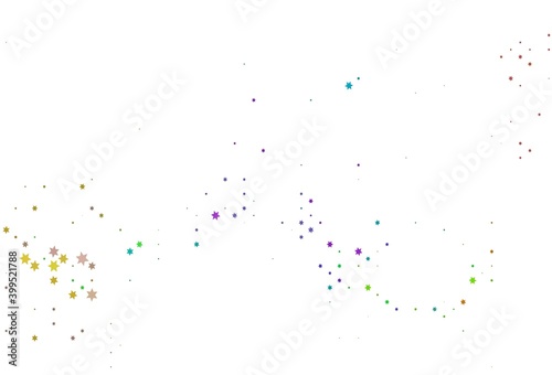 Light Multicolor, Rainbow vector layout with bright stars.