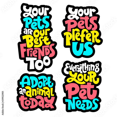 Lettering about pet