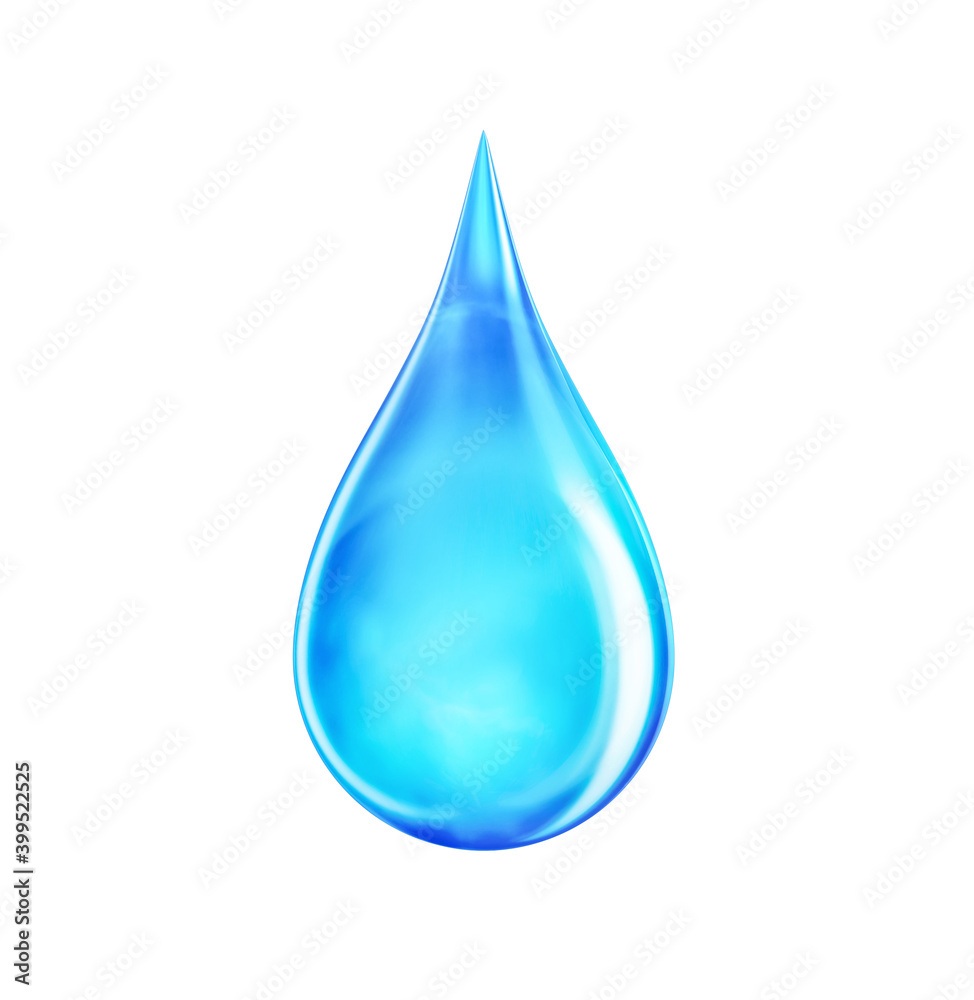 Water drop realistic bubble liquid. Clean raindrop aqua particle. Wet blue drop of eco water isolated on white. Water drop realistic bubble liquid. Clean raindrop aqua particle. Wet blue drop of eco water isolated on white.