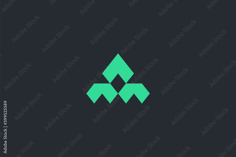 Minimal Modern Abstract Letter A Dark Background Logo Template Minimal Modern Abstract Letter A Dark Background Logo Template
