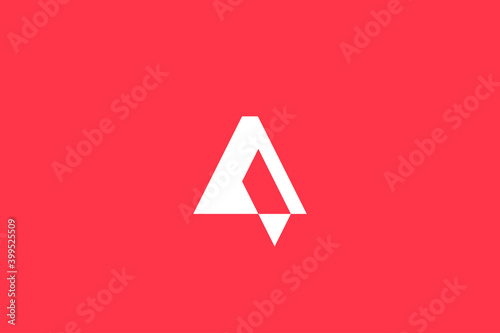Minimal Modern Abstract Letter A Dark Background Logo Template