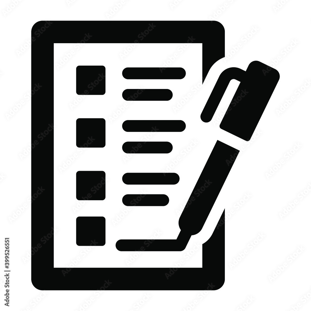 Inspection list filled icon, todo list Inspection list filled icon, todo list