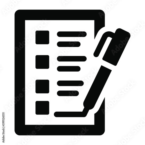 Inspection list filled icon, todo list 