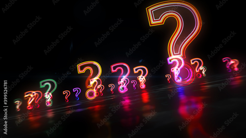 Question mark symbol abstract 3d illustration Stock Illustration ...