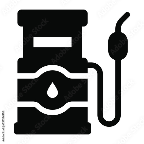 
Fuel station icon in editable filled style 

