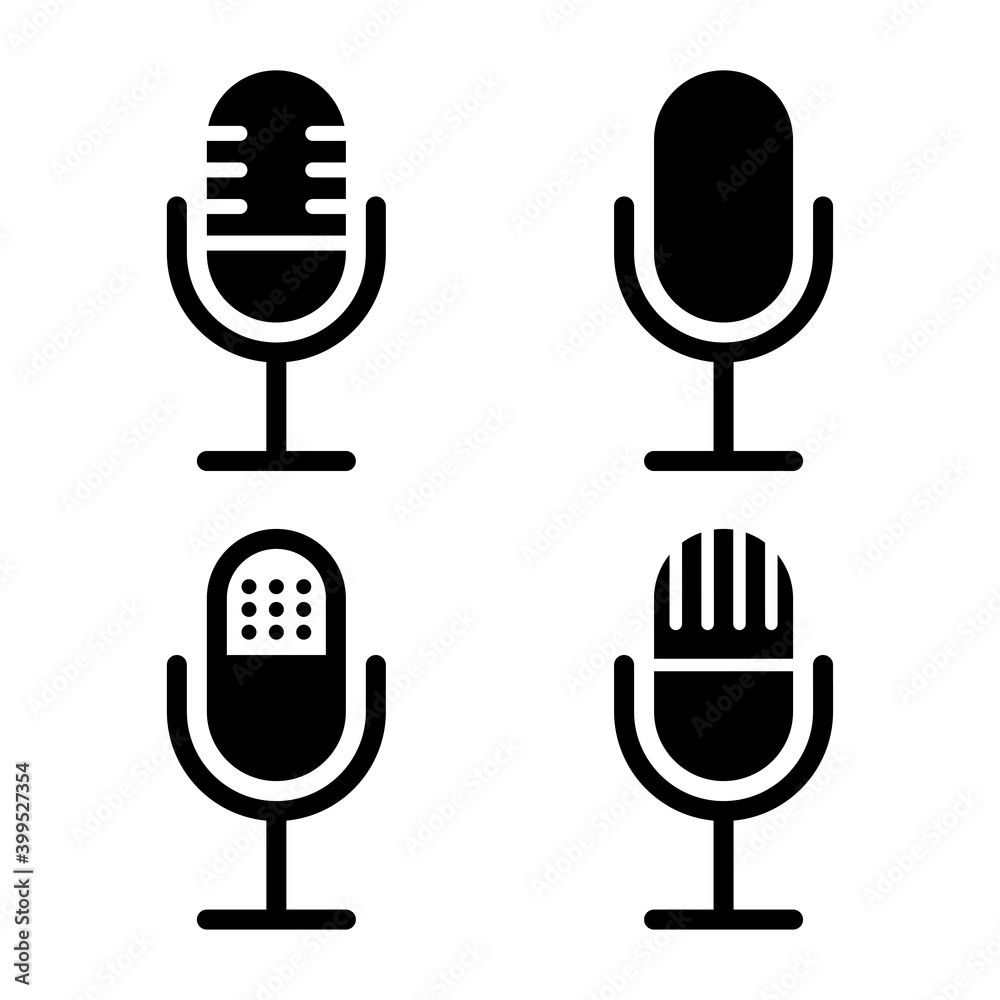 Microphone vector icons. podcast icon vector. Voice vector icon. Record studio Symbol. Microphone vector icons. podcast icon vector. Voice vector icon. Record studio Symbol.
