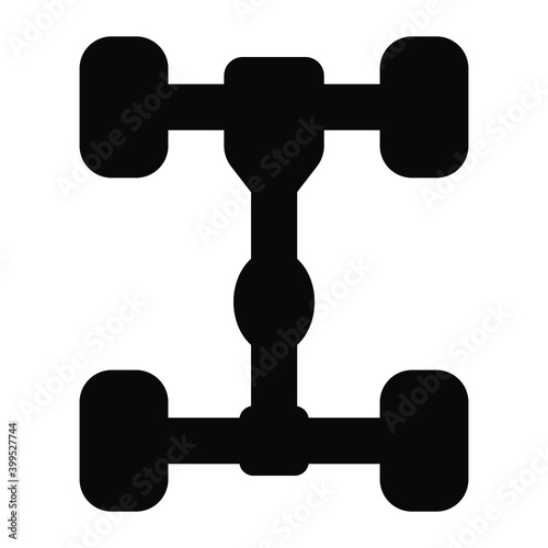 
Car wheel alignment in modern solid style 
