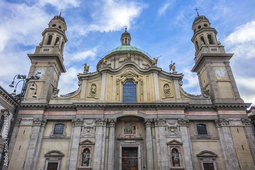 The baroque church of Sant'Alessandro in Zebedia (Chiesa di Sant'Alessandro in Zebedia) was created at the beginning of the seventeenth century as part of the adjacent Barnabite College. Milan, Italy. © dbrnjhrj