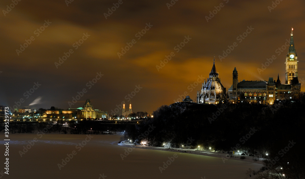 Obraz premium Ottawa Ontario by night