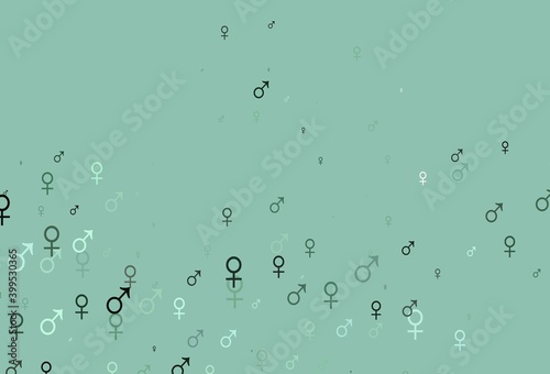 Light blue vector backdrop with gender signs.
