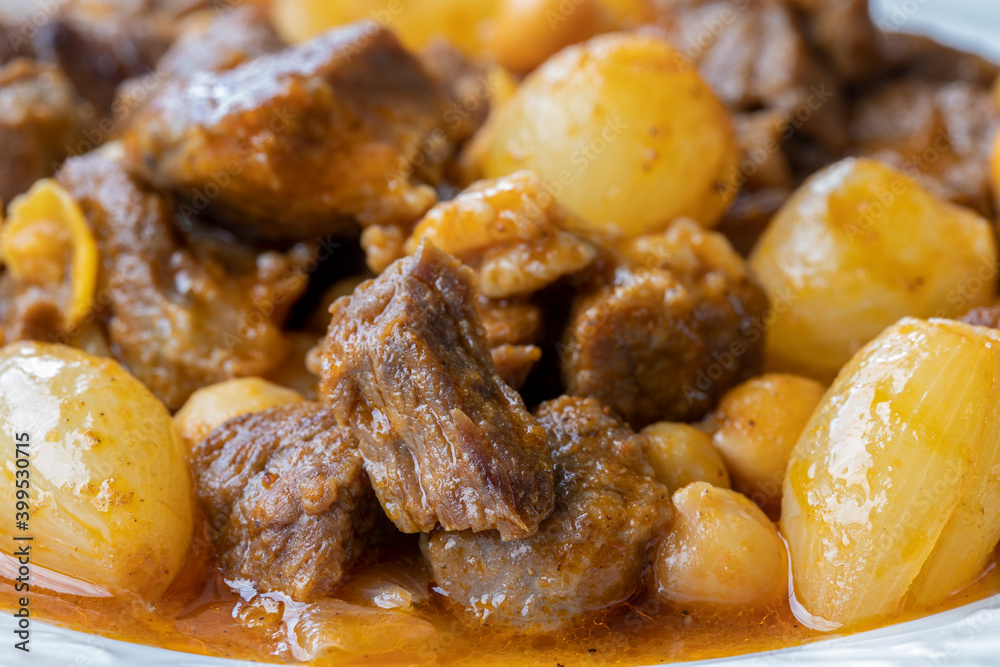 Turkish style meat roasting, stew. Turkish style meat roasting, stew.