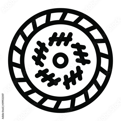 
Bearings vector style, car component in solid icon 
