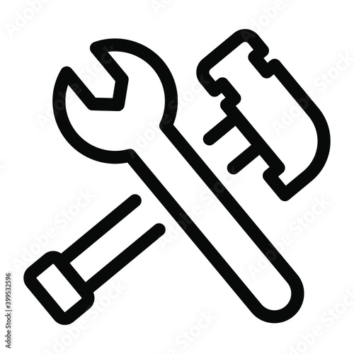 
Maintenance tools icon, vector of repairing tool 
