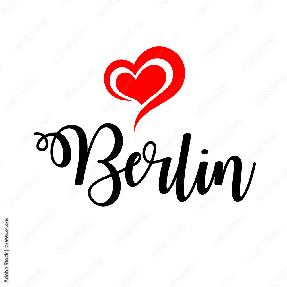 Love Berlin handwritting symbol 