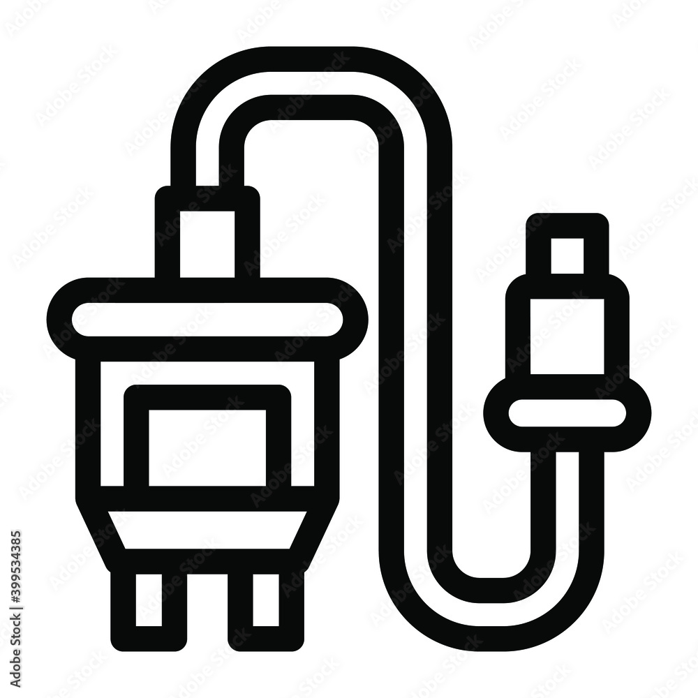 Plug icon, vector of car accessory in solid style
Plug icon, vector of car accessory in solid style