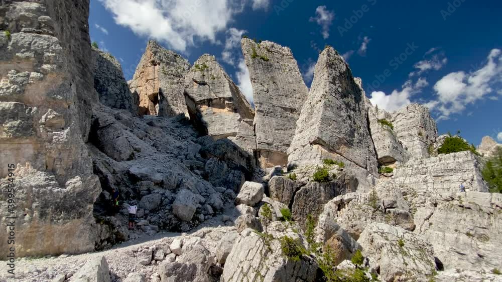Cinque Torri, Italian Alps. Five Towers mountain peaks Cinque Torri, Italian Alps. Five Towers mountain peaks