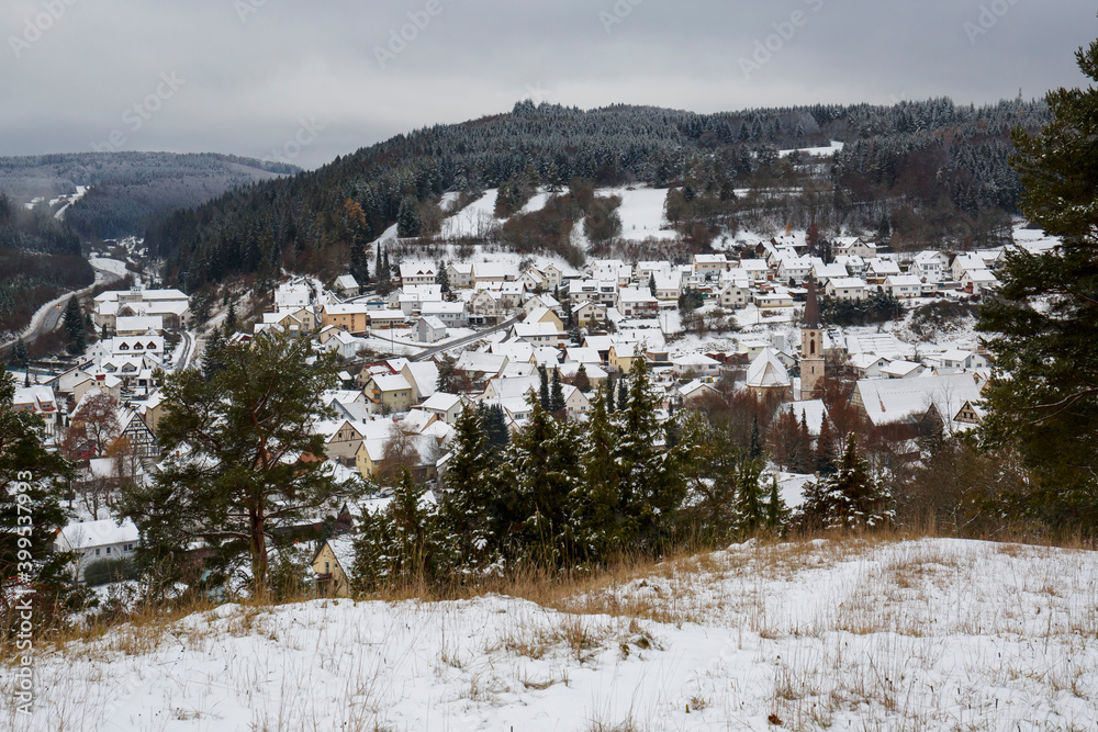 Winterlandschaft der Gemeinde Neufra Hohenzollern im Landkreis Sigmaringen