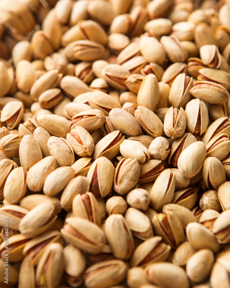 Roasted pistachio nuts close up Roasted pistachio nuts close up