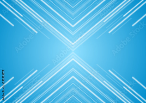 Technology blue abstract shiny background with arrows. Vector digital glowing design