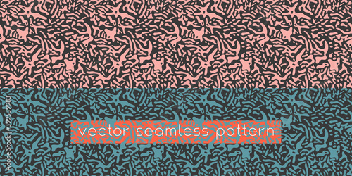 Spotted pattern vector. Abstract animal skin pattern for fashion banner and trendy decoration, fabric, and textile design. Liquid blotch texture, splotch backdrop, zebra spot background. Beauty salon.