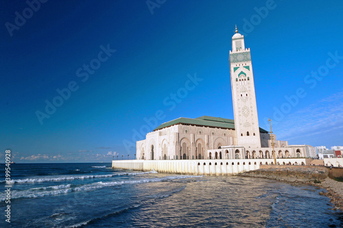 Canvastavla Hassan II Mosque by the Atlantic Ocean