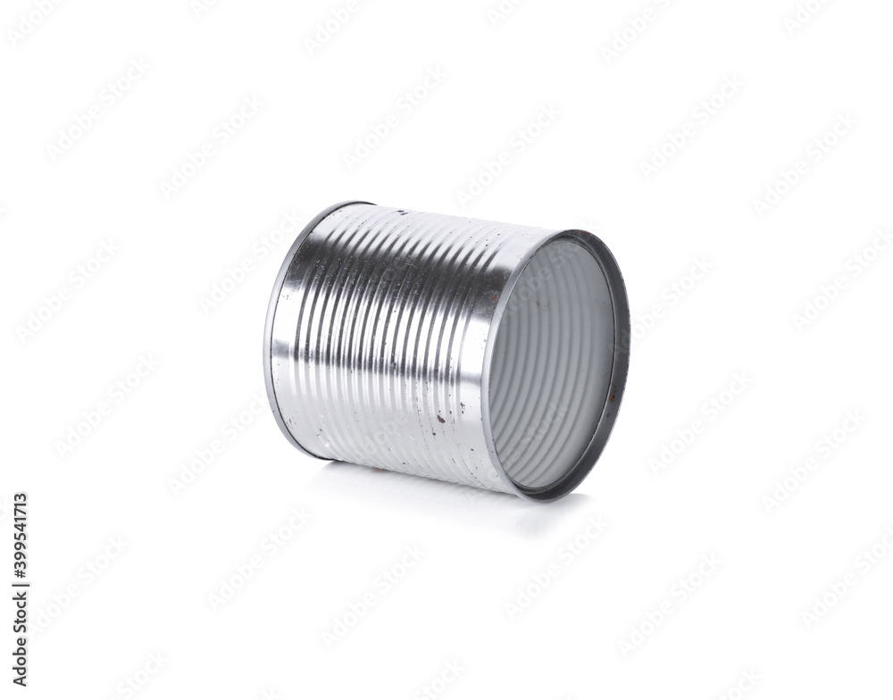 metal tin can on white background metal tin can on white background