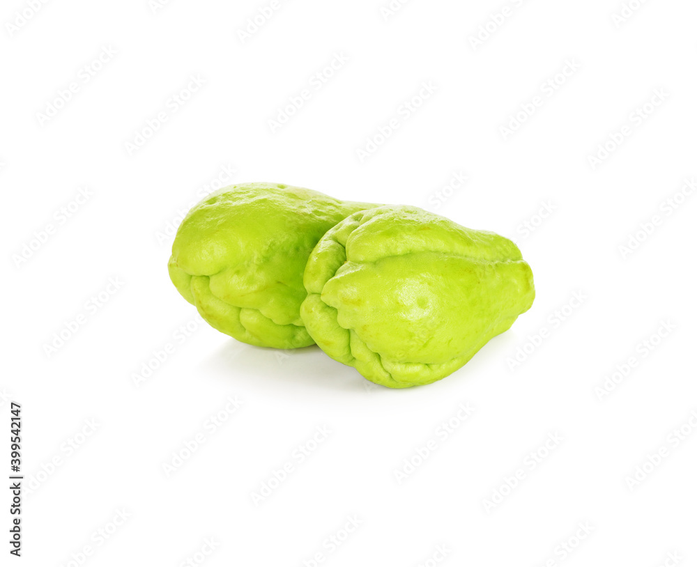 Chayote on white background Chayote on white background