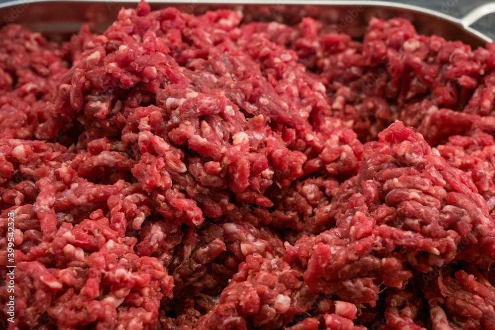 Fresh burger beef with greens and spices Fresh burger beef with greens and spices