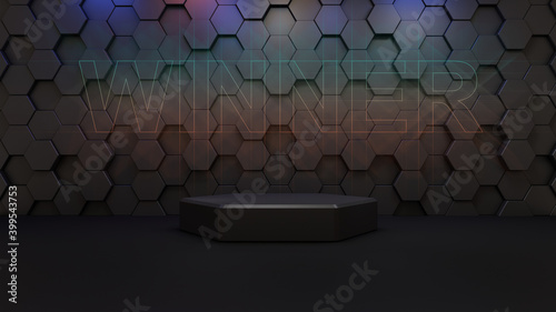 podium high resolution 3d rendering