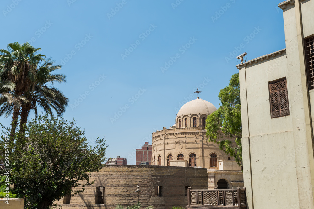 Fototapeta premium The Church of St. George, a Greek Orthodox church within the Babylon Fortress in Coptic Cairo.
