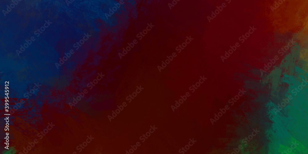 Vibrant paint pattern backdrop. 2D illustration of colorful brush strokes. Decorative texture painting. Painted background.