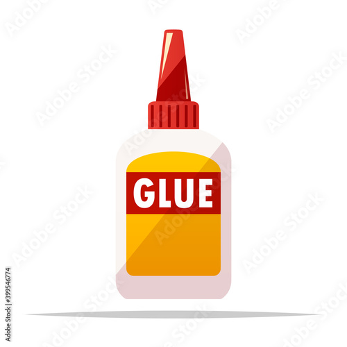 Bottle of glue vector isolated illustration